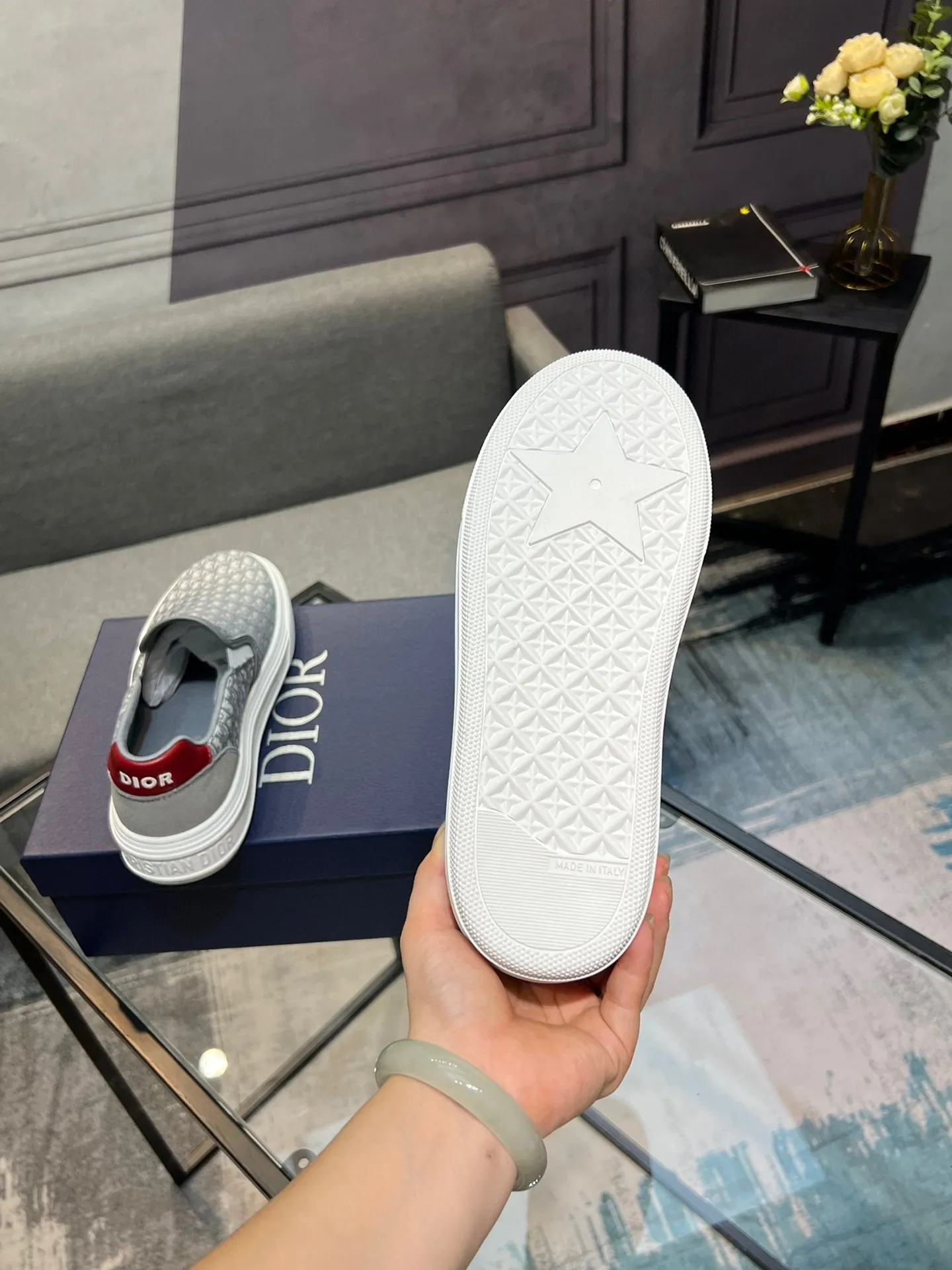 Men's shoes 💰380 The latest DiOr shipment, using imported top-grade jacquard fabric with cowhide design 👍 Breathable mesh lining, comfortable to wear, lightweight, original last mold, official website 1:1, private mold outsole, non-slip, color, multiple colors available, code number 38 to 44 (45 can be ordered)